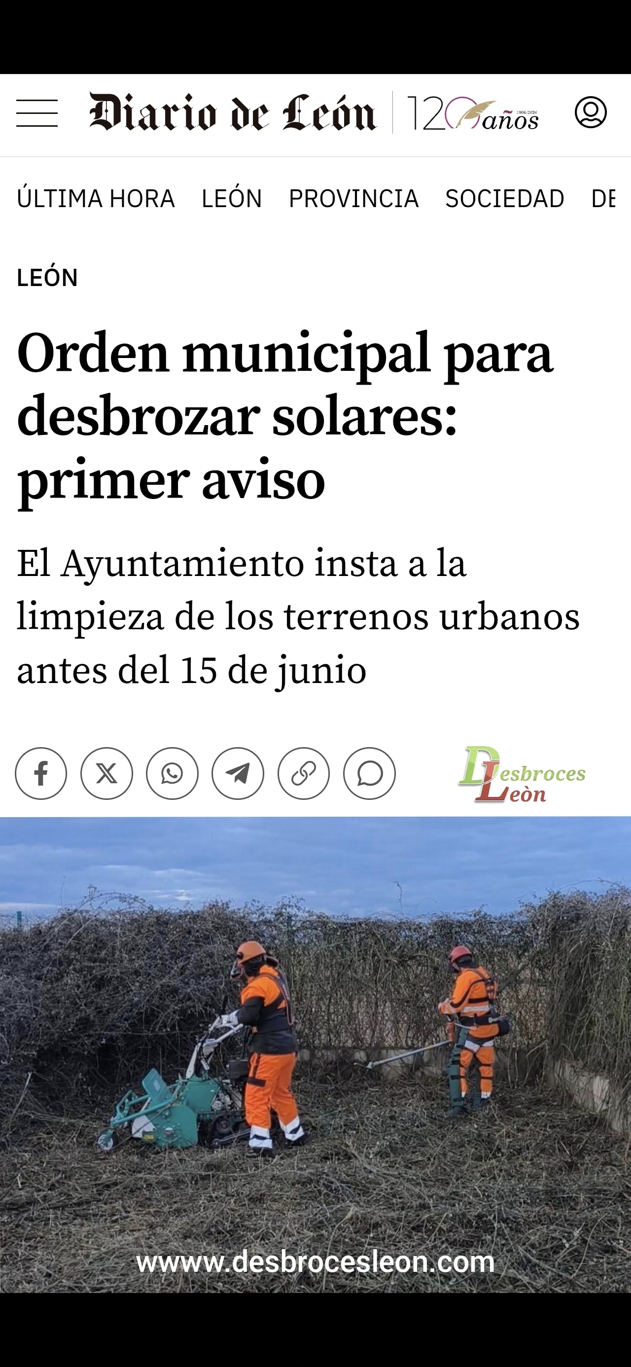 Ordenanza Ayto. de León para la prevención incendios forestales 2026